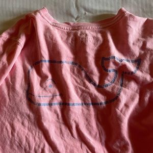 Vineyard Vines Pink  Whale Pocket Long Sleeve size Medium T Shirt